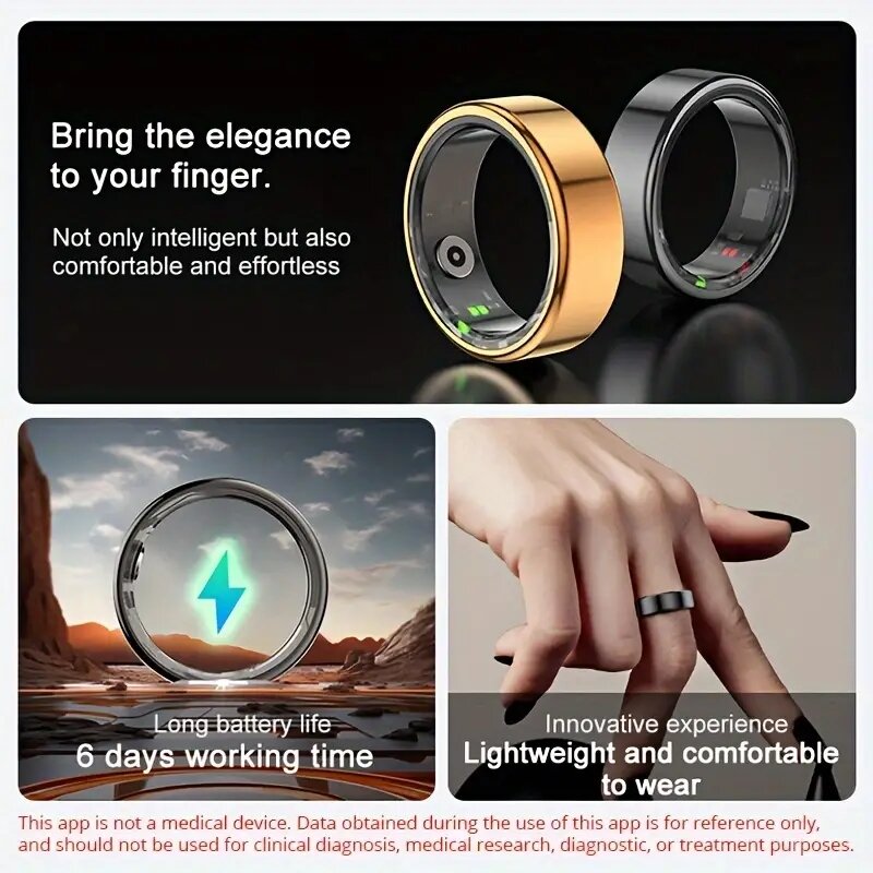 Smart Ring Fitness Tracker Workout Smart Ring, Steps, Distance, Calories, Sleep Tracking,Sports Tracking Device, Gift For Women