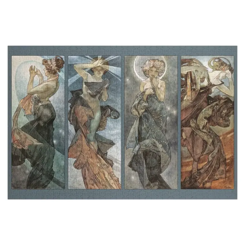 The Moon and the Stars Alphonse Mucha Jigsaw Puzzle Iq With Personalized Photo Customized Kids Gift Picture Puzzle
