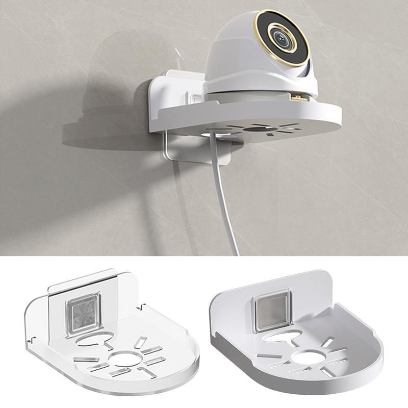 Rak berdiri mengambang dinding untuk kamera keamanan pengeras suara Mini merekat bebas lubang perlindungan keamanan pemegang kamera