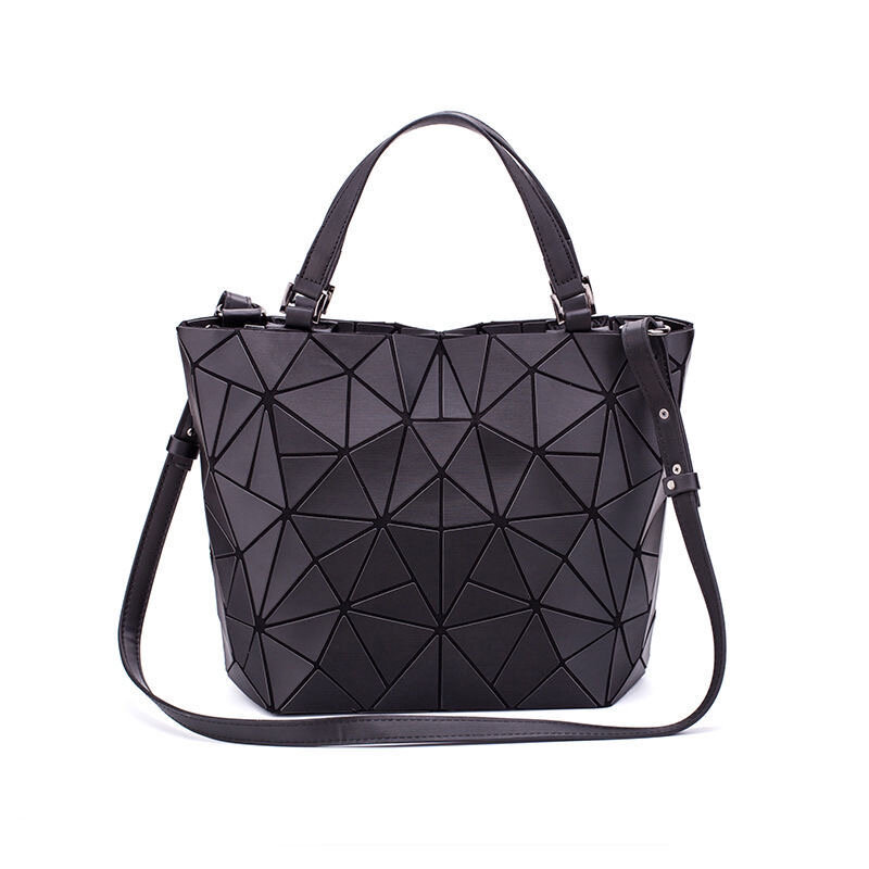Tas tangan untuk wanita 2024 tas ember Tote Mewah desainer mode geometris tas bahu kurir selempang perak