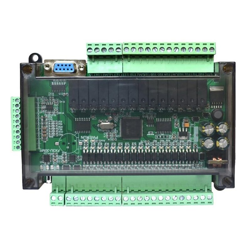 Papan kontrol industri PLC tipe FX3U-30MR pengendali dapat diprogram sederhana mendukung RS232/RS485 komunikasi
