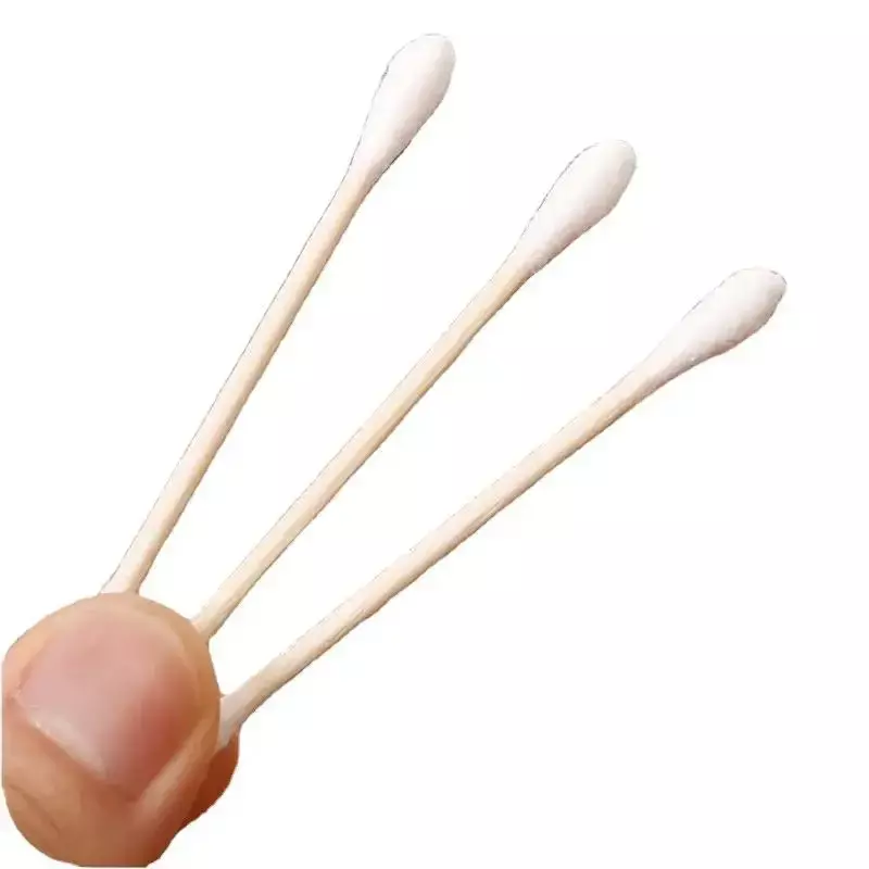 Double Head Cotton Swab para Mulheres, Maquiagem Cotton Buds Tip, Medical Wood Sticks, Nose Ears Cleaning, Health Care Tools, 100 Pcs Pack