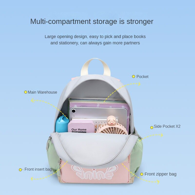Детский рюкзак VNINE для девочек, мальчиков, маленький класс, средний класс, милый детский рюкзак для выхода, маленький рюкзак