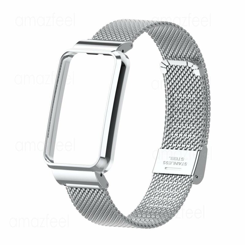 Pulseira de metal para redmi banda pro relógio inteligente acessórios pulseira de aço inoxidável caso protetor para redmi banda pro proteger capa