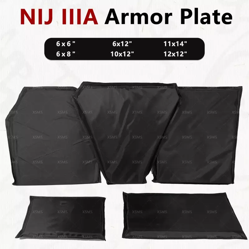 NIJ IIIA-3A Soft Bulletproof Ballistic Board, colete à prova de balas, placa grande para mochila, 6x6 6x8 10x12 11x14, 1PC