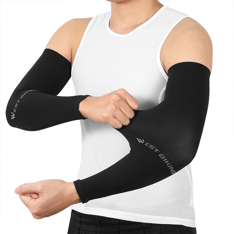 Ice Silk Sleeves Women Men Summer Cycling Travel Sunscreen Arm Cover Cool Breathes Multi-color Durable Arm Sleeves