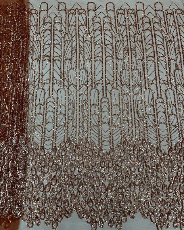 Najnowsza afrykańska ciężka koronka 3D tkanina nigeryjska wysokiej jakości haft koralikowy francuska z cekinami tiulowa koronka na przyjęcie weselne