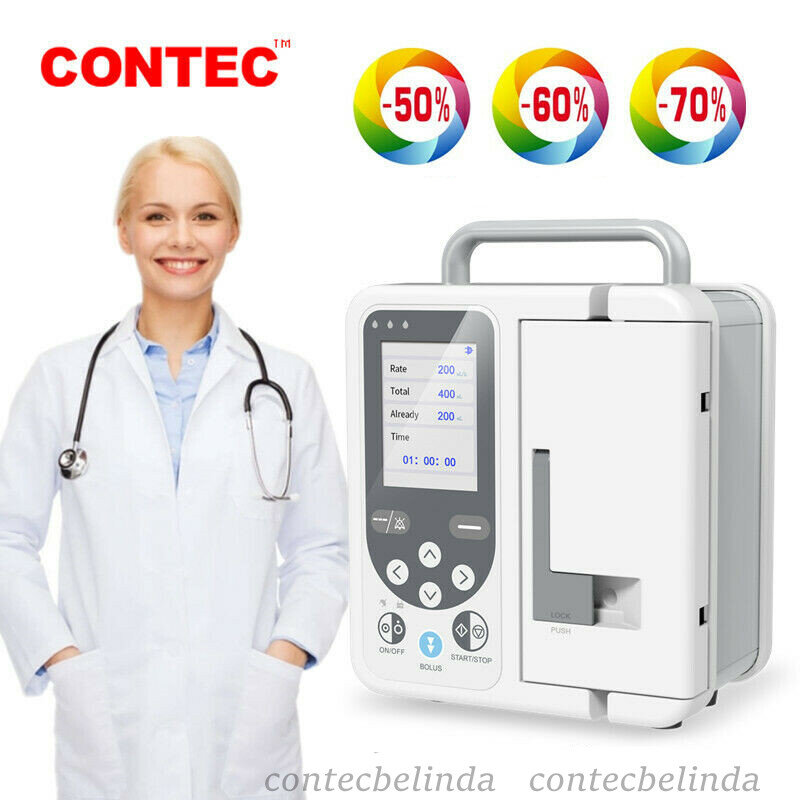 CONTEC uso umano o veterinario pompa a siringa pompa per infusione SP750 / SP950 LCD allarme in tempo reale batteria ricaricabile