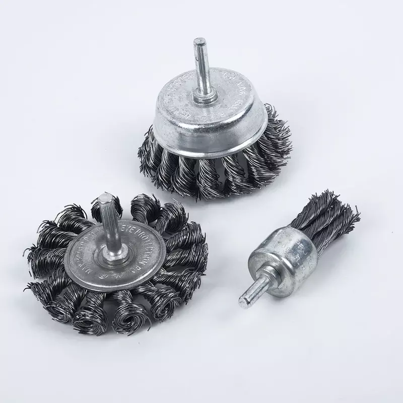 Aço Abraser Rotary Machine Joint Knot Escova tigela de roda de arame Broca de polimento Remoção de ferrugem Acessórios Gadget