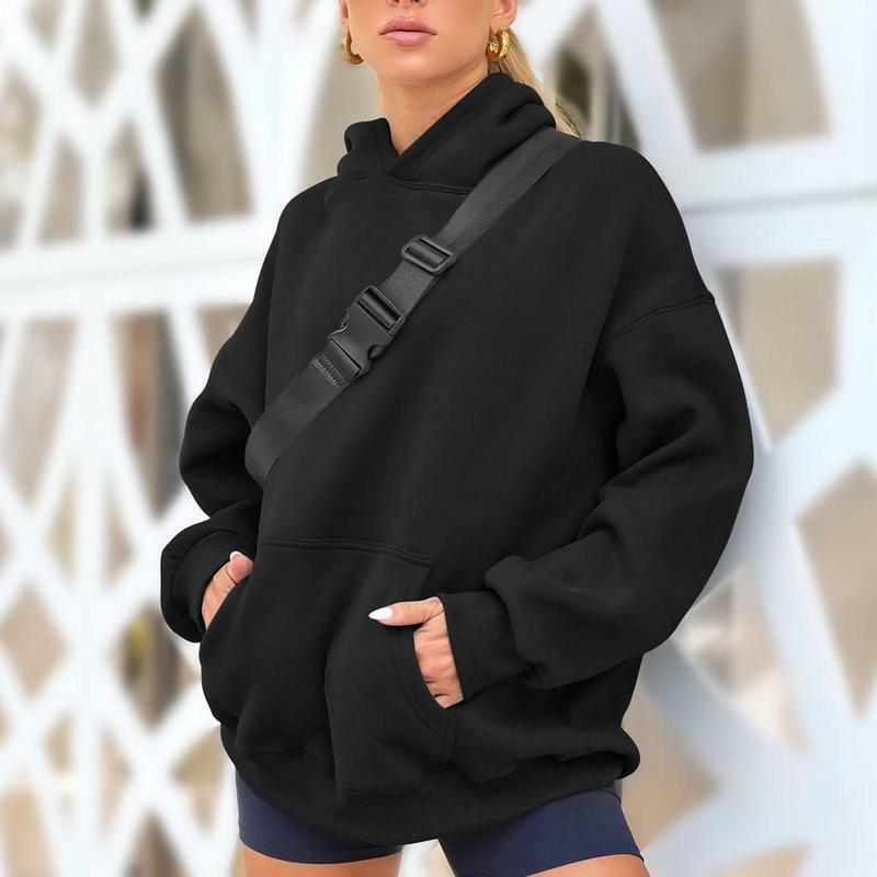 Women's Oversized Hoodies Long Sleeve Sweaters Pullover With Pocket Loose Hoodie Top Pullover Top Fall Clothes Womens Hoodies