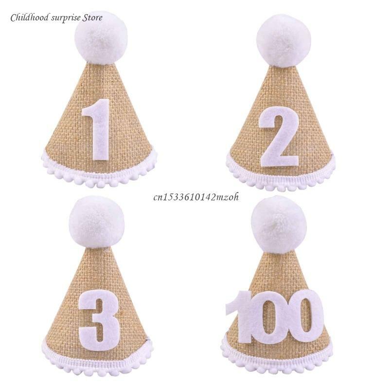 0-3Y Baby Party Hat Birthday Hat Pointed Hats for Little Babies Pet Hat Dropship
