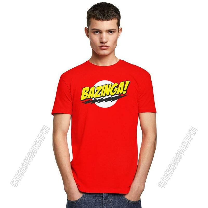 Camiseta de The Big Bang Theory Bazinga para hombre, camisa 100% de algodón para guapo, Sheldon Cooper, Geek, Tbbt, regalo de Merch