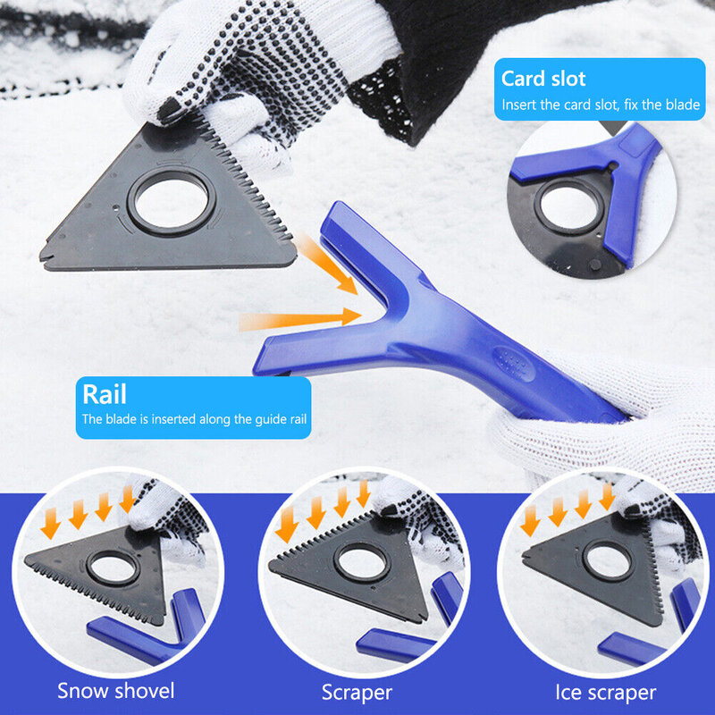 ABS Plastic Construction Easy to Use Multifunction Windshield Ice Scraper Car Vehicle Glasssnow Removal Shovel Brush