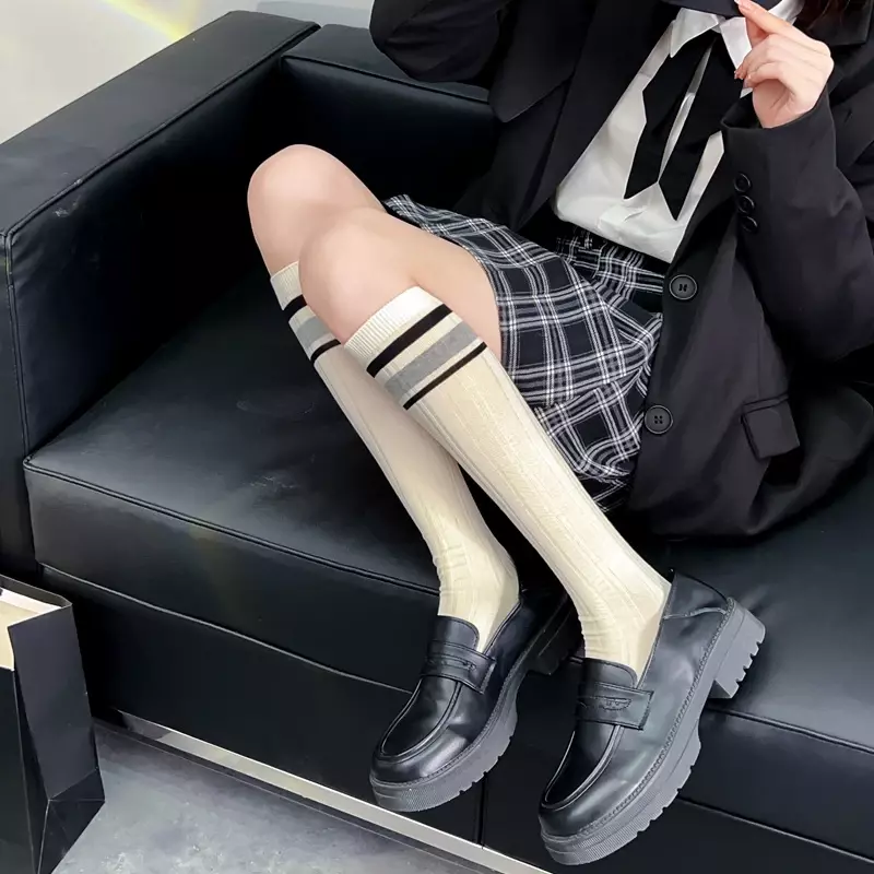 Japanese Style Long Socks Women JK Stockings Casual Fashion Striped School Girls Knee Socks Women Lolita Kawaii Cute Stockings