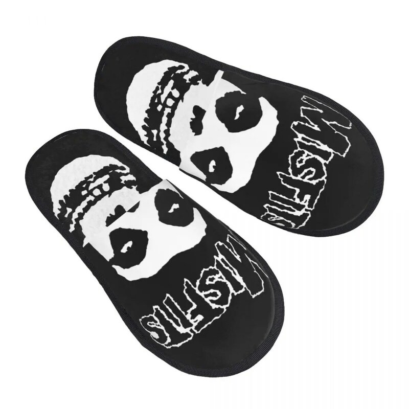 สายรัดแนวสยองขวัญพังก์ร็อคมีโฟมจำรูป Comfort รองเท้าแตะผู้หญิงรองเท้าใส่ในบ้านสปา