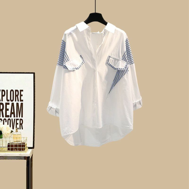 Женский комплект из трех предметов, модная рубашка с защитой от солнца, облегающие Универсальные джинсовые шорты на тонких лямках, новинка весны-лета 2024
