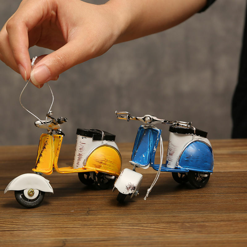 Mini Pédale de Moto en Fer, Modèle Fait à la Main, Statue Créative, Décoration Artisanale, Cadeaux pour Enfant