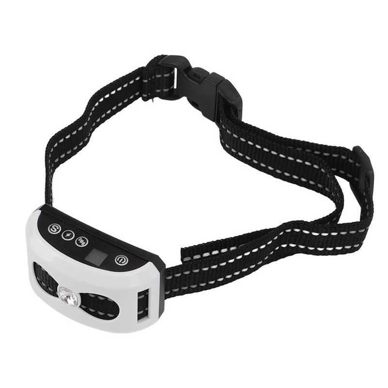 犬用の吠え防止首輪,USB充電式,防水,自動LED,子犬トレーニングカラー,犬の吠え装置