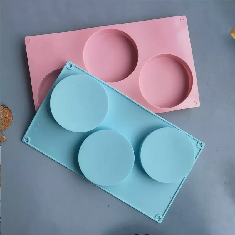 2 Holes Round Silicone Mold Cake Pastry Baking Molds Jelly Pudding Soap Form Ice Cake Decoration Tool Disc Bread Biscuit Mould