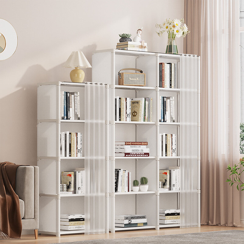 Книжная полка, шкафчик для хранения, экономичные напольные полки, стеллаж для студенческого общежития «сделай сам», комбинированный книжный шкаф для спальни и комнаты, простой