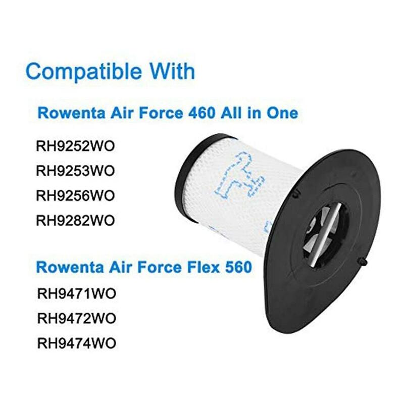 2 filtros de piezas para Rowenta Air Force 460, todo en uno, Rh92xx