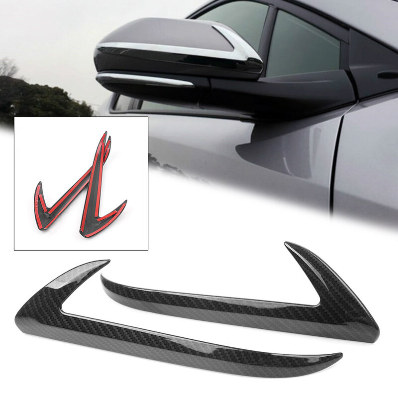 Dekorasi Strip Trim penutup dasar cermin sayap samping hiasan mobil otomatis untuk Toyota C-HR CHR 2016 2017 2018 plastik ABS