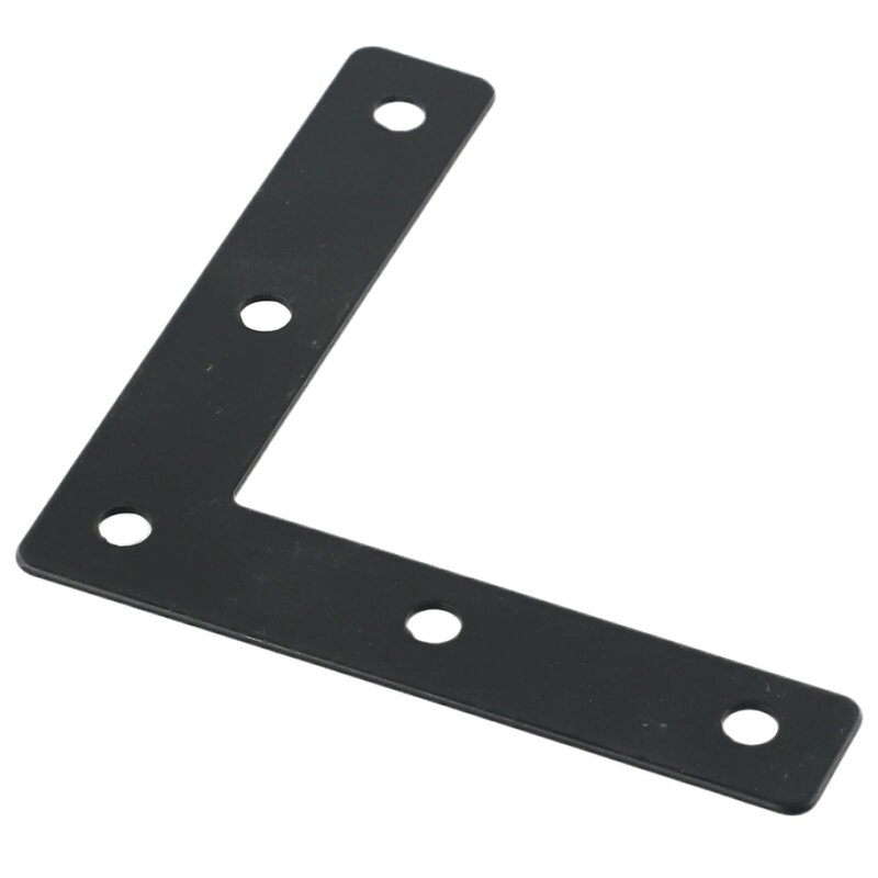 Tutore angolare in acciaio inossidabile T & L, angolo nero e argento, adatto per connettori fissi per guardaroba, ripiani, tavoli