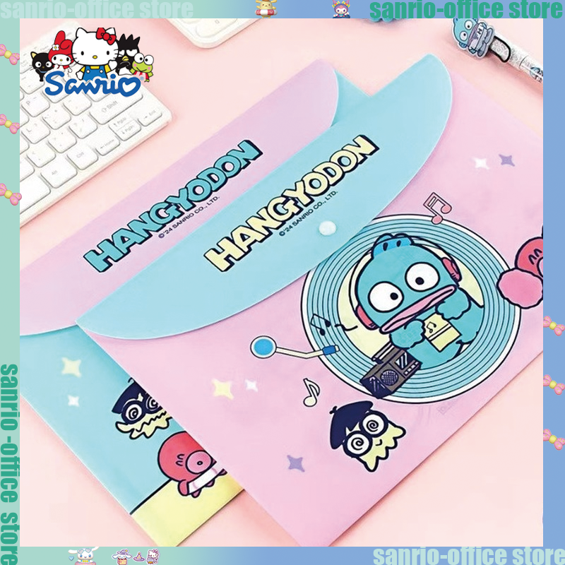 12pcs forniture di cancelleria Sanrio Cartoon Hangyodon Clown Fish A4 cartelle tascabili studente Cartoon File Bag Cute Hangyodon cartelle