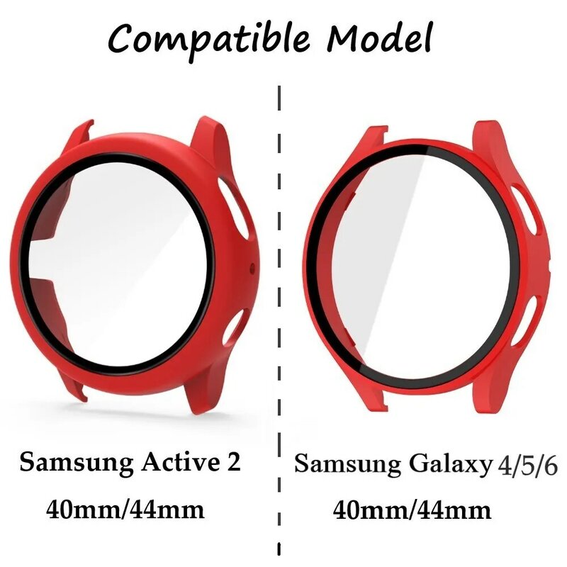 Pasek 20 mm + etui do Samsung Galaxy Watch Active 2 40 mm 44 mm Bransoleta Pasek Osłona Zderzak do Samsung Galaxy Watch 4/5/6 40 mm 44 mm Osłona ochronna
