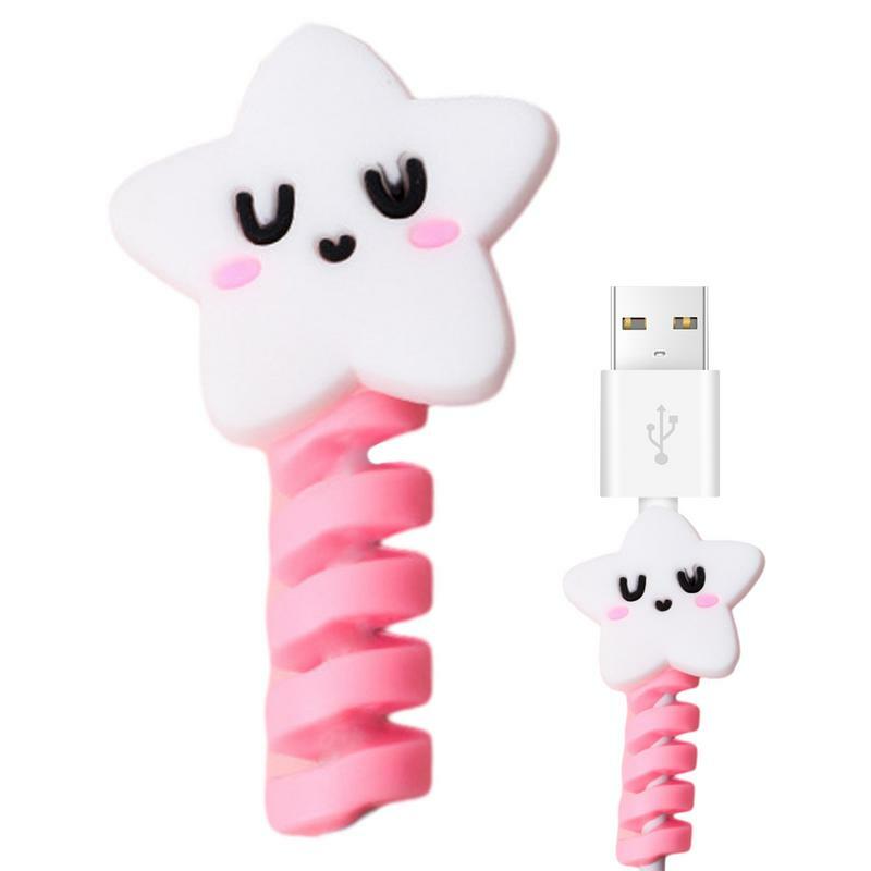 Charging Cord Protector Silicone Animal Organizer for Charging Cable Cute Cord Saver for USB Cable Colorful Charging Cord