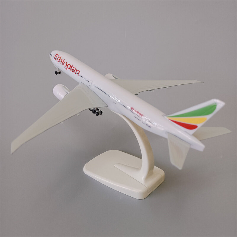 20cm Alloy Metal AIR Ethiopian Boeing 777 B777 Airlines Diecast Airplane Model Airways Plane Aircraft With Wheels Landing Gers