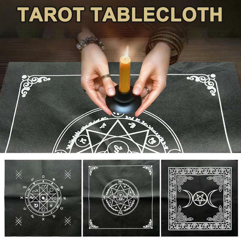 Tarot Table Cloth Square 19.29X19.29inch Tarot Adivinhação Tabela Capa Adivinhação Astrologia Board Game Tarot Cartões Mat Portátil