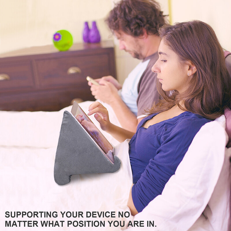 Xnyocn-Soporte de esponja para tableta, almohada para iPad, Samsung, Huawei, soporte para teléfono, cojín de descanso en cama, soporte de lectura para tableta