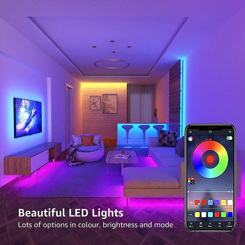 แถบไฟ LED ไวไฟ Tuya สมาร์ทไลฟ์ยืดหยุ่นได้แผ่นเรืองแสง USB RGB5050หน้าจอเดสก์ท็อปทีวี Backlight ไดโอดเทปรองรับ Alexa Google