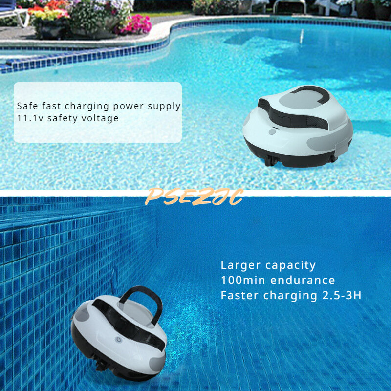 Wireless Vacuum Cleaner, Long Endurance Swimming Pool Cleaner, Automatic Swimming Pool Powerful Vacuum Cleaner