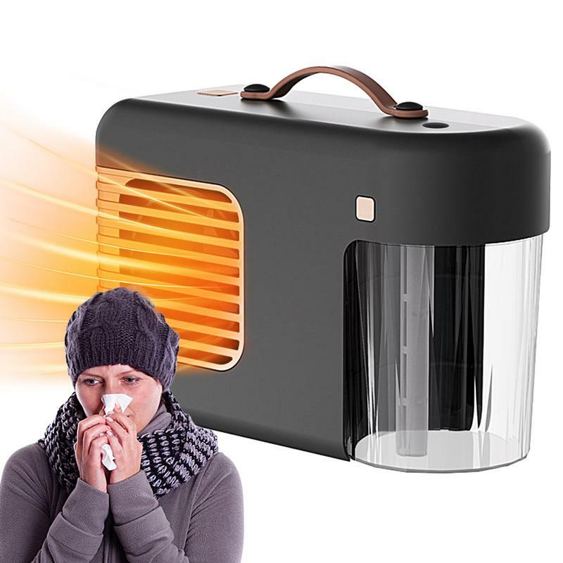Space Heater Multifunctional Electric Small Heater Night Light Three-in-one Portable Humidification Heater For Bedroom Office