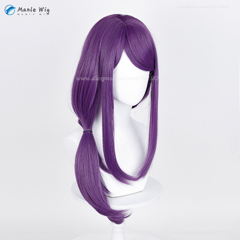 Peluca de Anime Kamishiro Rize de alta calidad para mujer, pelucas de Anime, pelucas sintéticas resistentes al calor, gorro de peluca, 70cm, púrpura