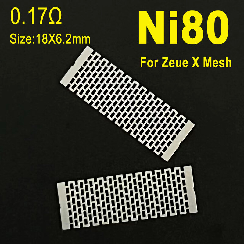 Bobine de type de maille chauffante pour Zeus.X MESH, fil de bobine, profil, unité, accessoire de meubles, W6.2 mm, 6.8mm, Ni80, 0.17 ohm, 0.13ohm, A1, 0.19 ohm, 0.2ohm