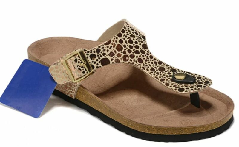 Gizeh-Chanclas de tacón plano para mujer, zapatos de piel de ante con hebillas, calzado de playa con estampado, marca de diseñador de lujo
