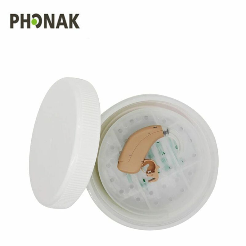 Hearing Aids Drying Kit Drying Jar Drying Dehumidifier Dryer (1 Drying Capsules and 1 Drying Jar) Phonak Dryer with Desiccant