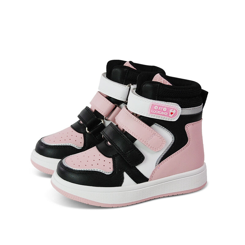 Ortolucland Toddlers Girl Sneakers scarpe ortopediche per bambini supporto per caviglia in pelle bambini Flatfeet plantari calzature