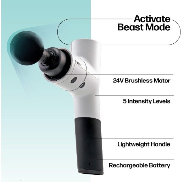 Vybe Premium Spiermassagepistool Voor Atleten-Krachtig Handheld Deep Tissue Percussie-Massageapparaat Voor Lichaam, Rug