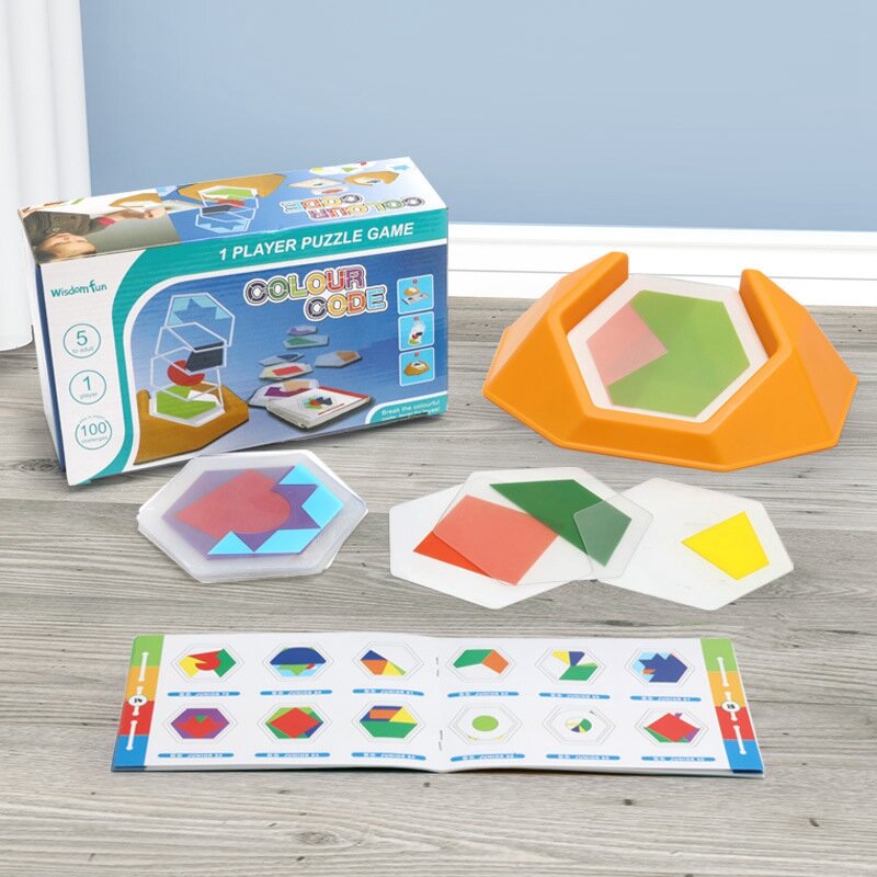Voorschoolse Kleurcode Games Logica Puzzels Voor Kinderen Figuur Cognitie Ruimtelijk Denken Educatief Speelgoed Leervaardigheden