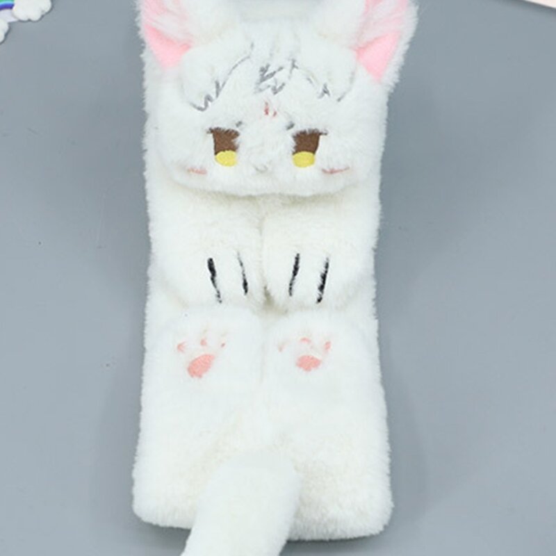Écharpe à fourrure Animation Costume accessoires de fête tenue de cou femmes Anime chat foulard mignon accessoires chaud Costume