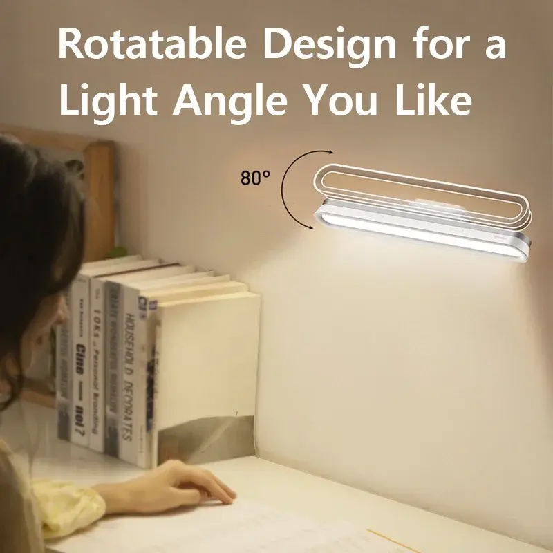Baseus-lámpara colgante de escritorio magnética, luz LED de mesa, recargable, atenuación continua, luz nocturna para armario