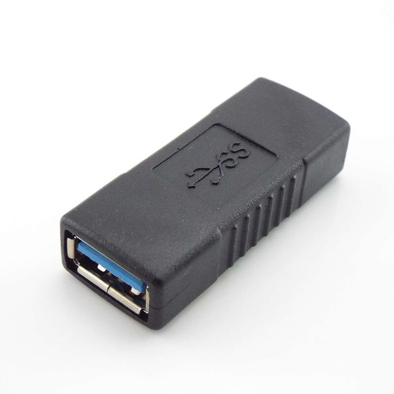 Super Speed USB 3.0 Adapter Coupler, Conector fêmea para fêmea, Extender Connection, Conversor para laptop, Cabos de computador