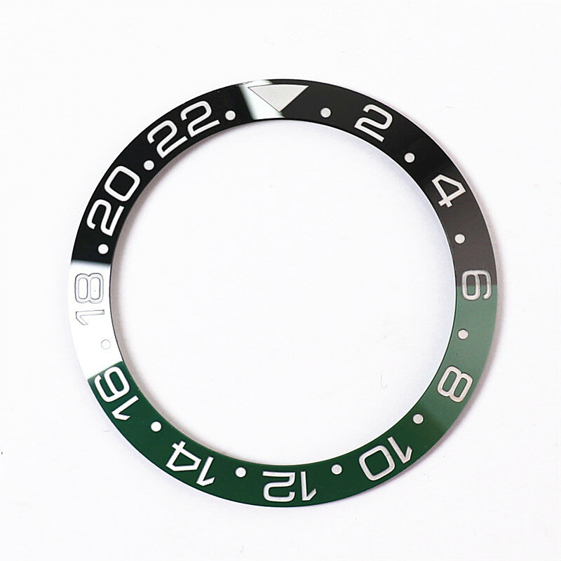 Inserto per lunetta in ceramica di alta qualità da 38mm per Gmt 24 Sub sostituzione rosso blu nero verde blu caffè anello esterno accessori per orologi