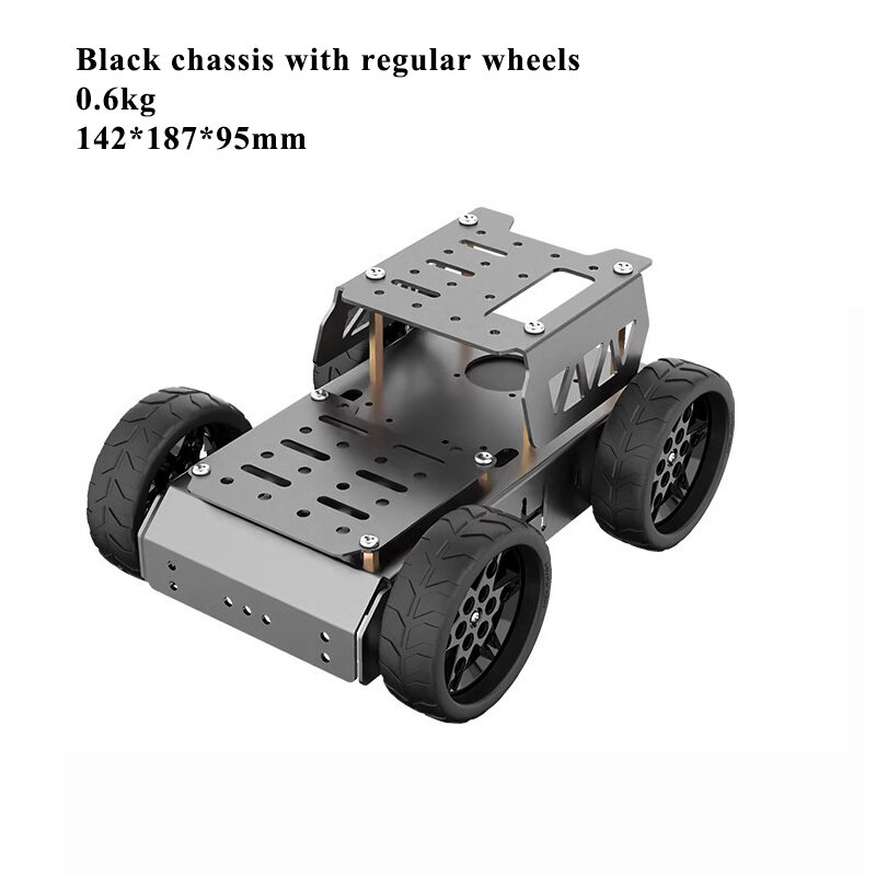 Mecanum-Kit de châssis de roue de voiture avec moteur TT, cadre en alliage d'aluminium, kit de voiture intelligente pour l'éducation de bricolage, Hiwonder