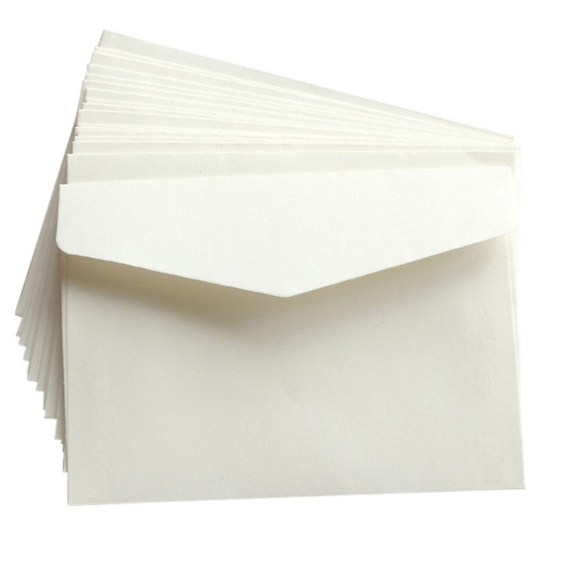 100 Pcs Mini busta vuota borsa per la conservazione dei documenti senza buste di parole carte per sacchi di posta carta da imballaggio confezione di lettere bianche