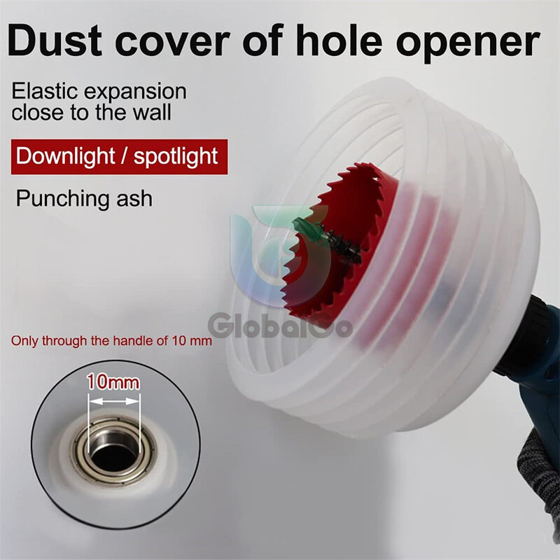 Hole Opener Dust Cover 125mm/160mm Bowl Wood Electrician Protection Downlight Gypsum Ceiling Sound Reaming Dust Drill Bit